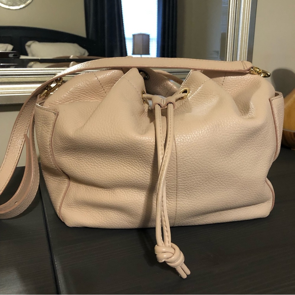 Banana Republic Leather Drawstring Crossbody Bag